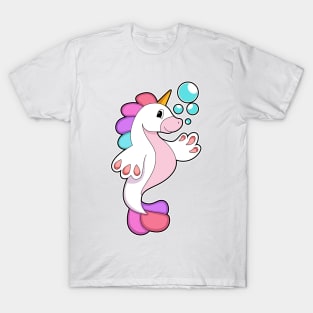 Unicorn with Water bubbles T-Shirt